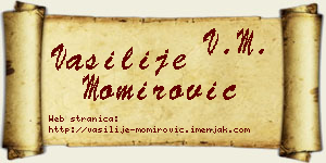 Vasilije Momirović vizit kartica